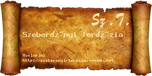 Szeberényi Terézia névjegykártya
